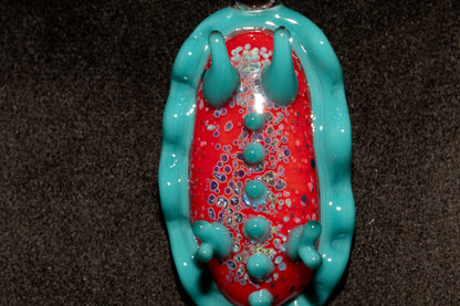 Handblown Nudibranch Glass Pendant | Ocean Inspired Sea Slug Necklace | Tide Pool Jewelry Art for Beach Lovers