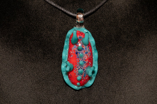 Handblown Nudibranch Glass Pendant | Ocean Inspired Sea Slug Necklace | Tide Pool Jewelry Art for Beach Lovers