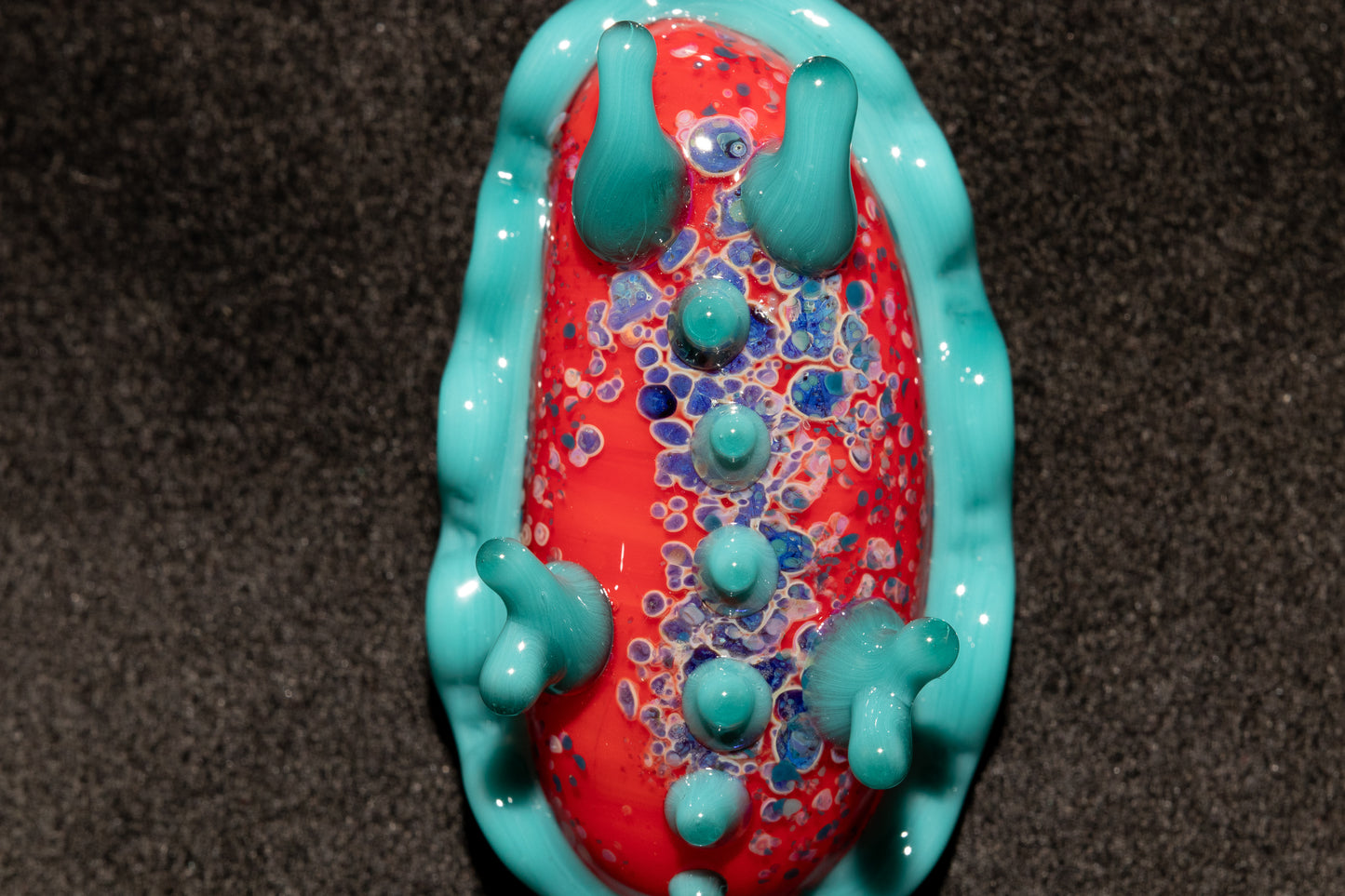 Handblown Nudibranch Glass Pendant | Ocean Inspired Sea Slug Necklace | Tide Pool Jewelry Art for Beach Lovers