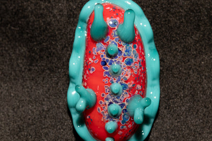 Handblown Nudibranch Glass Pendant | Ocean Inspired Sea Slug Necklace | Tide Pool Jewelry Art for Beach Lovers