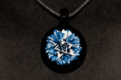 Handmade Dahlia Glass Jewelry | Glass Art Pendant Necklace | One-of-a-Kind Piece