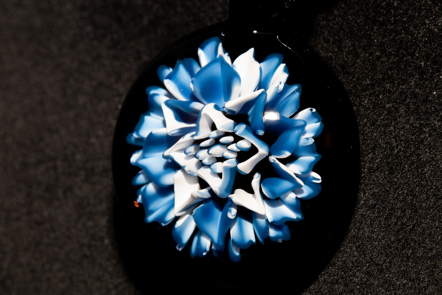 Handmade Dahlia Glass Jewelry | Glass Art Pendant Necklace | One-of-a-Kind Piece