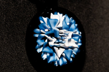 Handmade Dahlia Glass Jewelry | Glass Art Pendant Necklace | One-of-a-Kind Piece