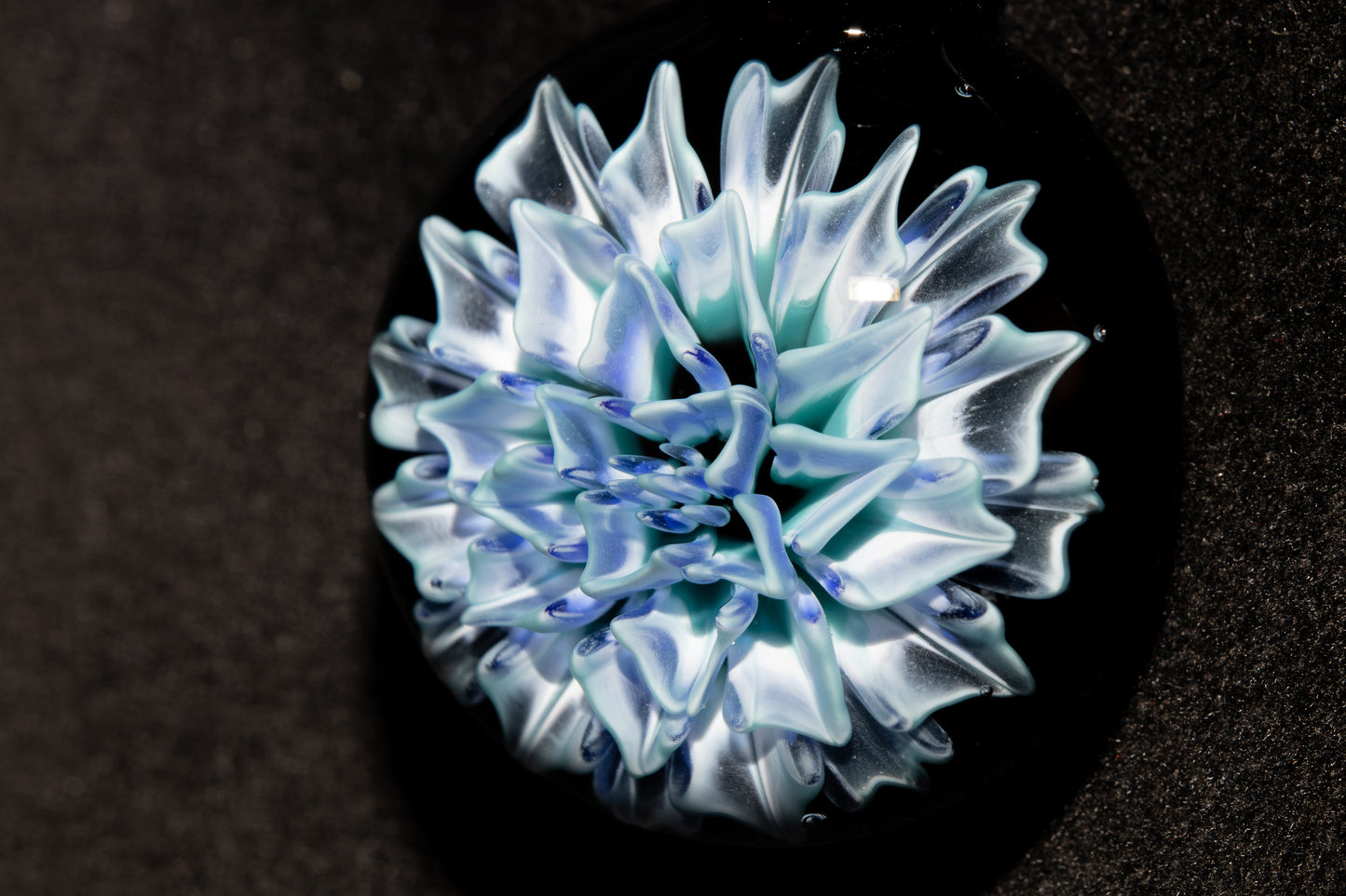 Dahlia Glass Art Pendant | Handcrafted Necklace Jewelry | Heady Glass Collectible