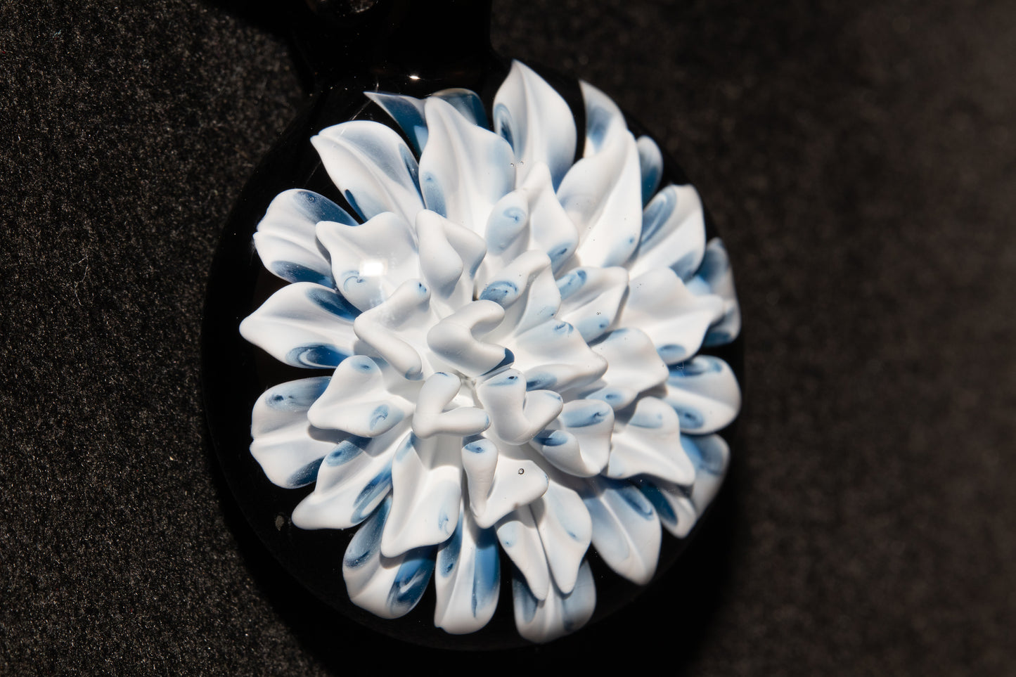 Handmade Dahlia Glass Jewelry | Glass Art Pendant Necklace | One-of-a-Kind Piece