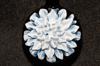 Handmade Dahlia Glass Jewelry | Glass Art Pendant Necklace | One-of-a-Kind Piece