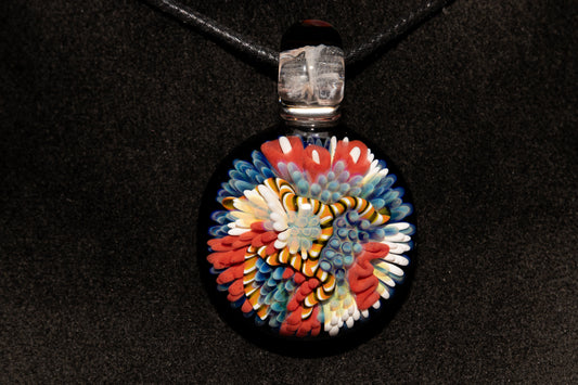 Coral Reef Glass Pendant Necklace | Handblown Borosilicate Ocean Jewelry | Beach & Sea Inspired Giftce