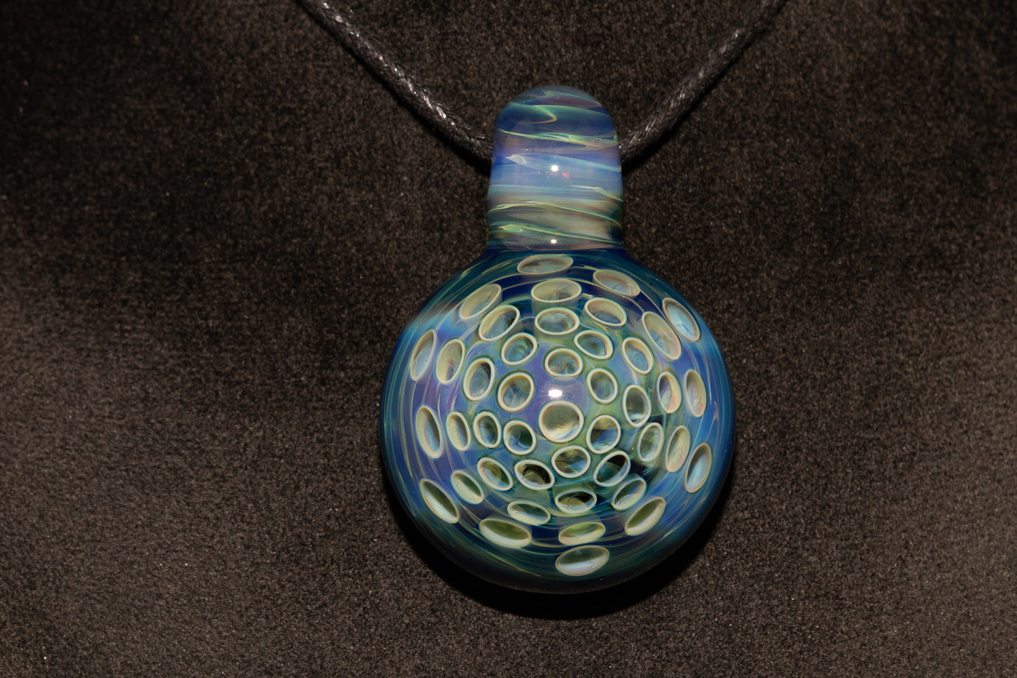 Handmade Glass Lotus Pendant | Symbol of Growth & Transformation | Artistic Necklace | One of a Kind Jewelry