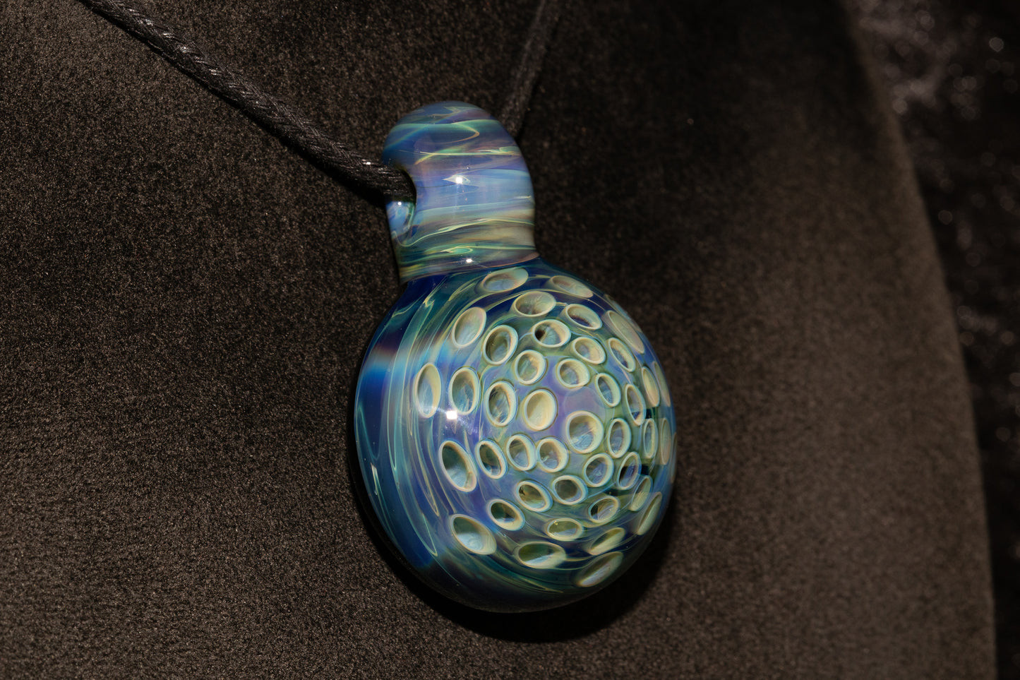 Handmade Glass Lotus Pendant | Symbol of Growth & Transformation | Artistic Necklace | One of a Kind Jewelry