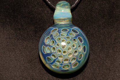 Artisan Glass Lotus Pod Pendant | Transformation Symbol Jewelry | Handmade Necklace | Unique Glass Art Gift