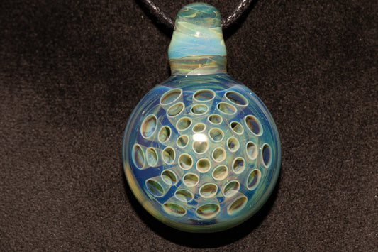 Artisan Glass Lotus Pod Pendant | Transformation Symbol Jewelry | Handmade Necklace | Unique Glass Art Gift