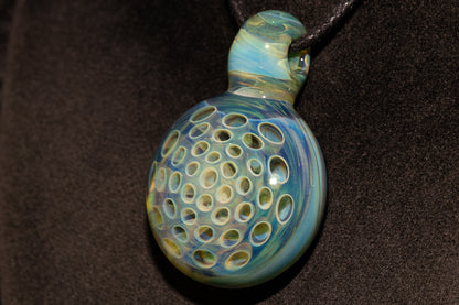 Artisan Glass Lotus Pod Pendant | Transformation Symbol Jewelry | Handmade Necklace | Unique Glass Art Gift