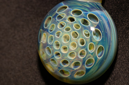 Artisan Glass Lotus Pod Pendant | Transformation Symbol Jewelry | Handmade Necklace | Unique Glass Art Gift