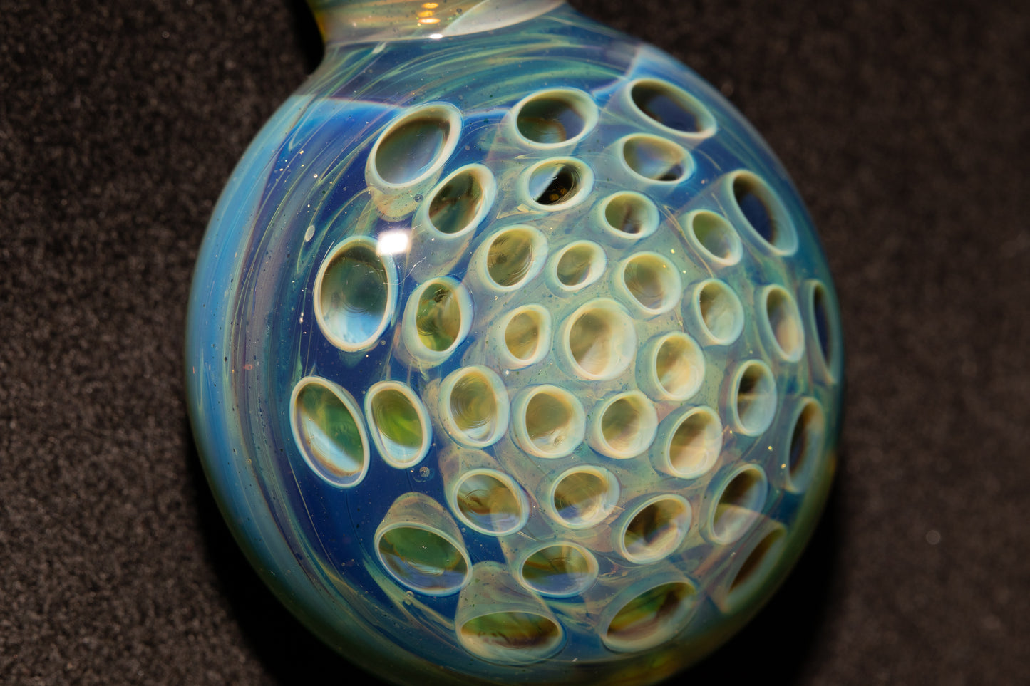 Artisan Glass Lotus Pod Pendant | Transformation Symbol Jewelry | Handmade Necklace | Unique Glass Art Gift