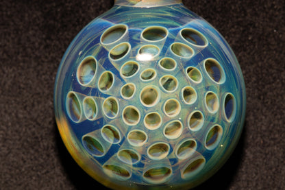 Artisan Glass Lotus Pod Pendant | Transformation Symbol Jewelry | Handmade Necklace | Unique Glass Art Gift