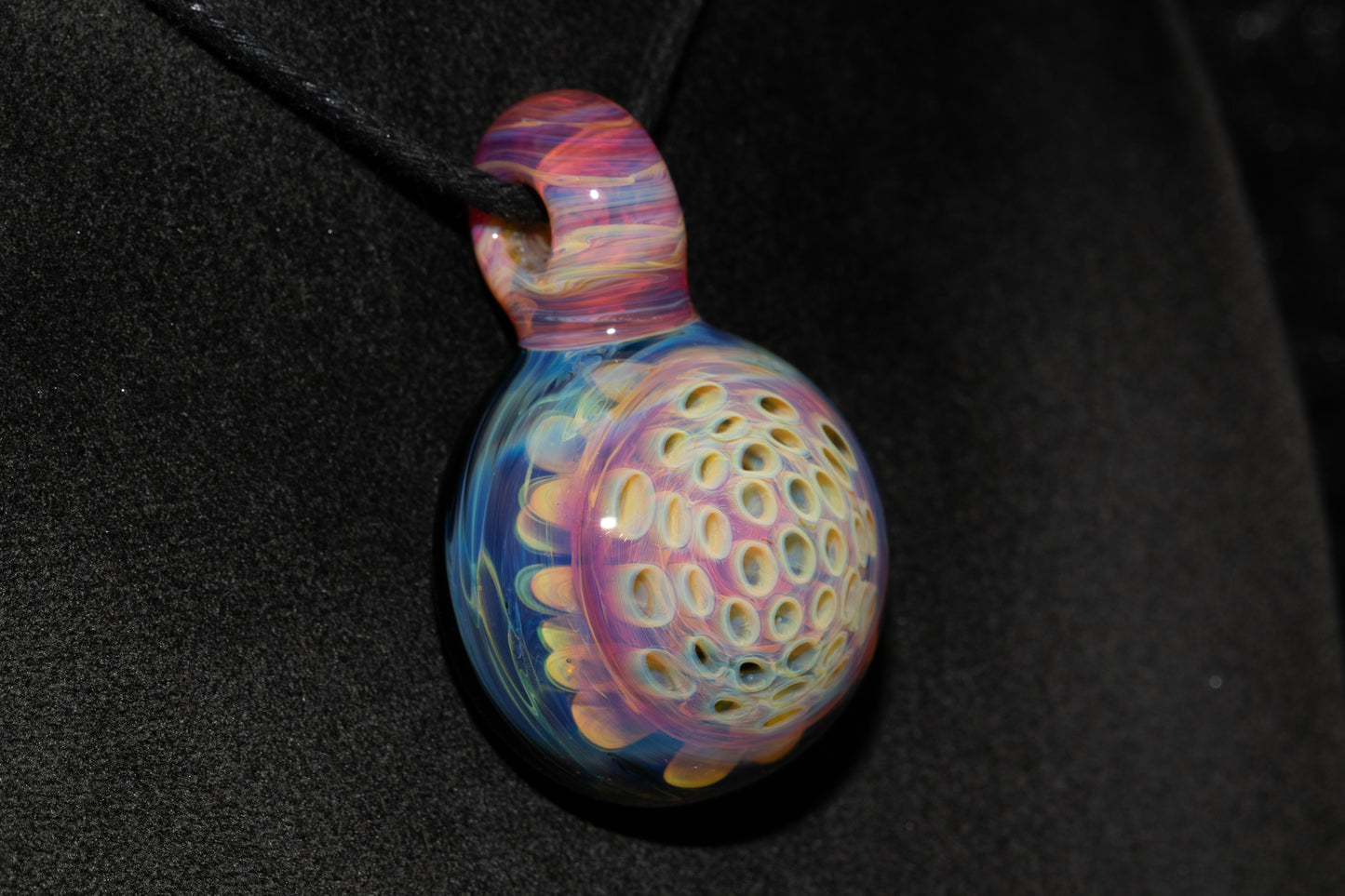 Lotus Pod Glass Pendant | Handcrafted Necklace | Awakening & Renewal Jewelry | Unique Artisan Gift
