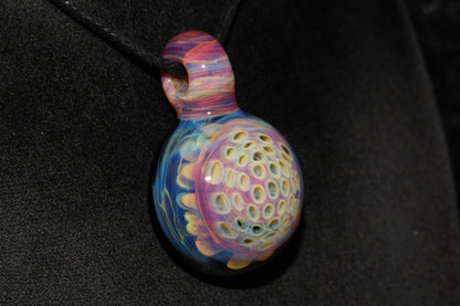 Lotus Pod Glass Pendant | Handcrafted Necklace | Awakening & Renewal Jewelry | Unique Artisan Gift
