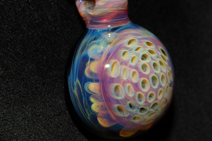 Lotus Pod Glass Pendant | Handcrafted Necklace | Awakening & Renewal Jewelry | Unique Artisan Gift