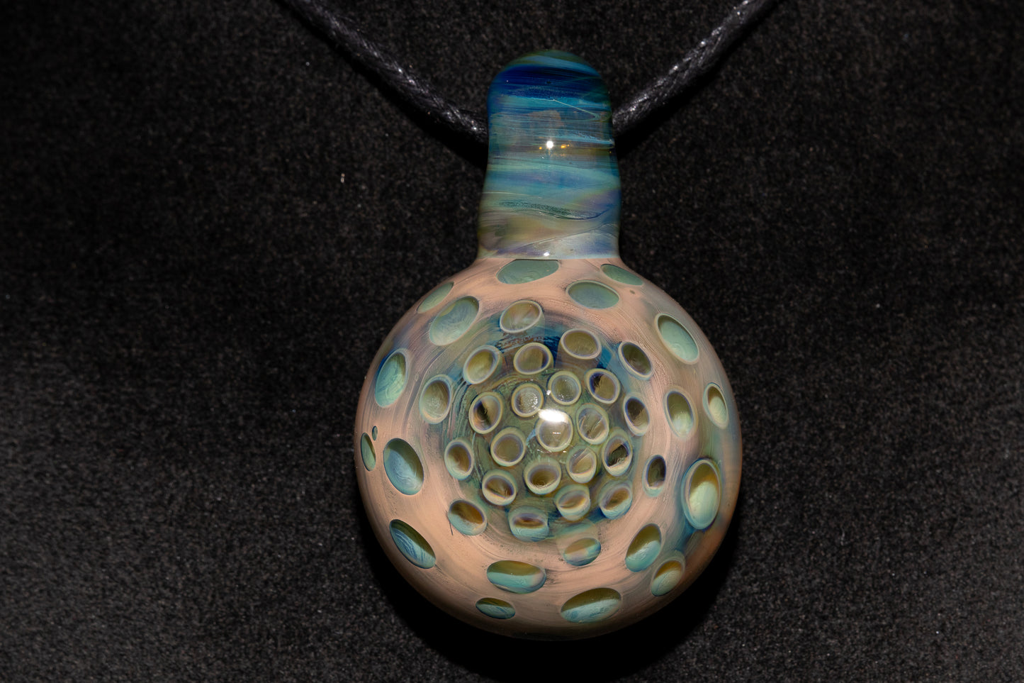 Glass Lotus Pod Necklace | Awakening & Rebirth Jewelry | Handmade Artisan Pendant | Spiritual Symbol Gift