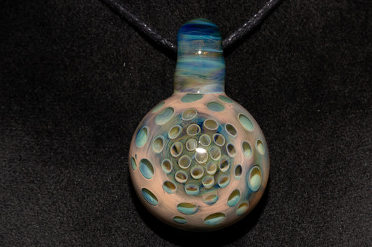 Glass Lotus Pod Necklace | Awakening & Rebirth Jewelry | Handmade Artisan Pendant | Spiritual Symbol Gift