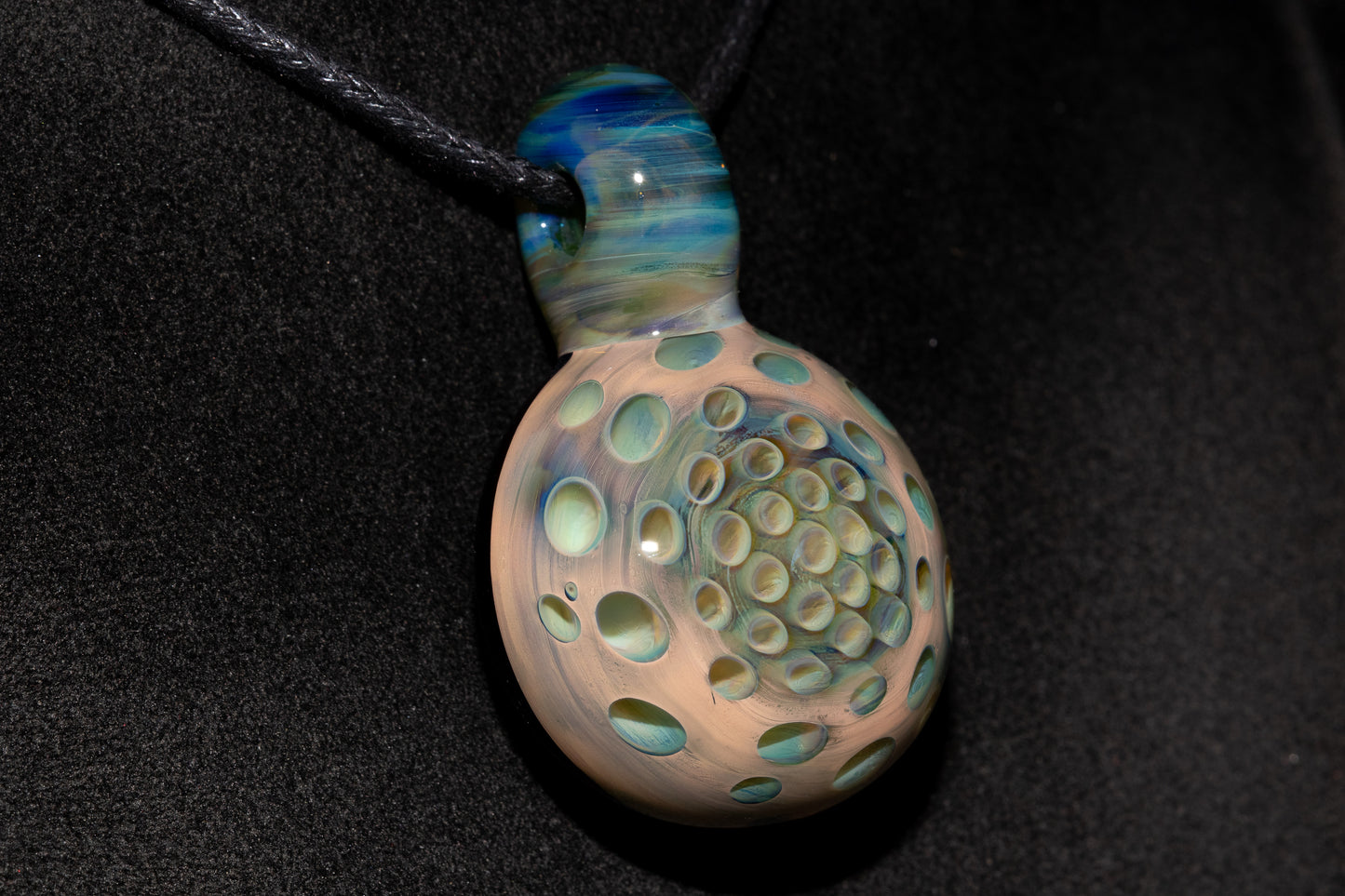 Glass Lotus Pod Necklace | Awakening & Rebirth Jewelry | Handmade Artisan Pendant | Spiritual Symbol Gift