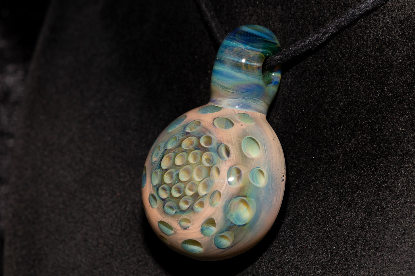 Glass Lotus Pod Necklace | Awakening & Rebirth Jewelry | Handmade Artisan Pendant | Spiritual Symbol Gift