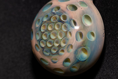 Glass Lotus Pod Necklace | Awakening & Rebirth Jewelry | Handmade Artisan Pendant | Spiritual Symbol Gift