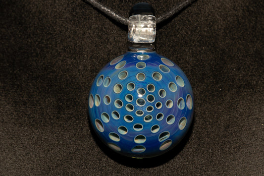 Artisan Glass Lotus Pod Pendant | Transformation Symbol Jewelry | Handmade Necklace | Unique Glass Art Gift