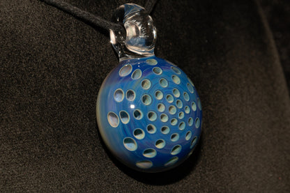 Artisan Glass Lotus Pod Pendant | Transformation Symbol Jewelry | Handmade Necklace | Unique Glass Art Gift