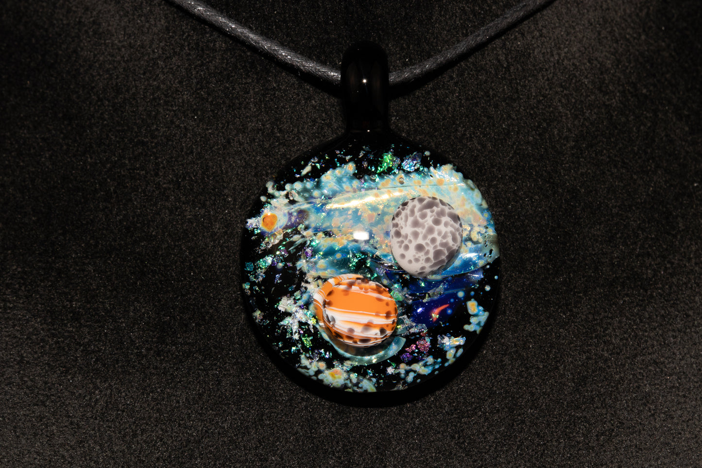 Cosmic Nebula Pendant | Handmade Space Glass Jewelry | Galaxy Necklace | Celestial Art Gift | Astronomy Inspired