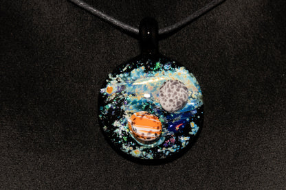 Cosmic Nebula Pendant | Handmade Space Glass Jewelry | Galaxy Necklace | Celestial Art Gift | Astronomy Inspired