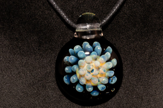 Handblown Dot Implosion Glass Pendant | Space & Sea Floral Necklace | Galaxy Jewelry | Artisan Glass Gift