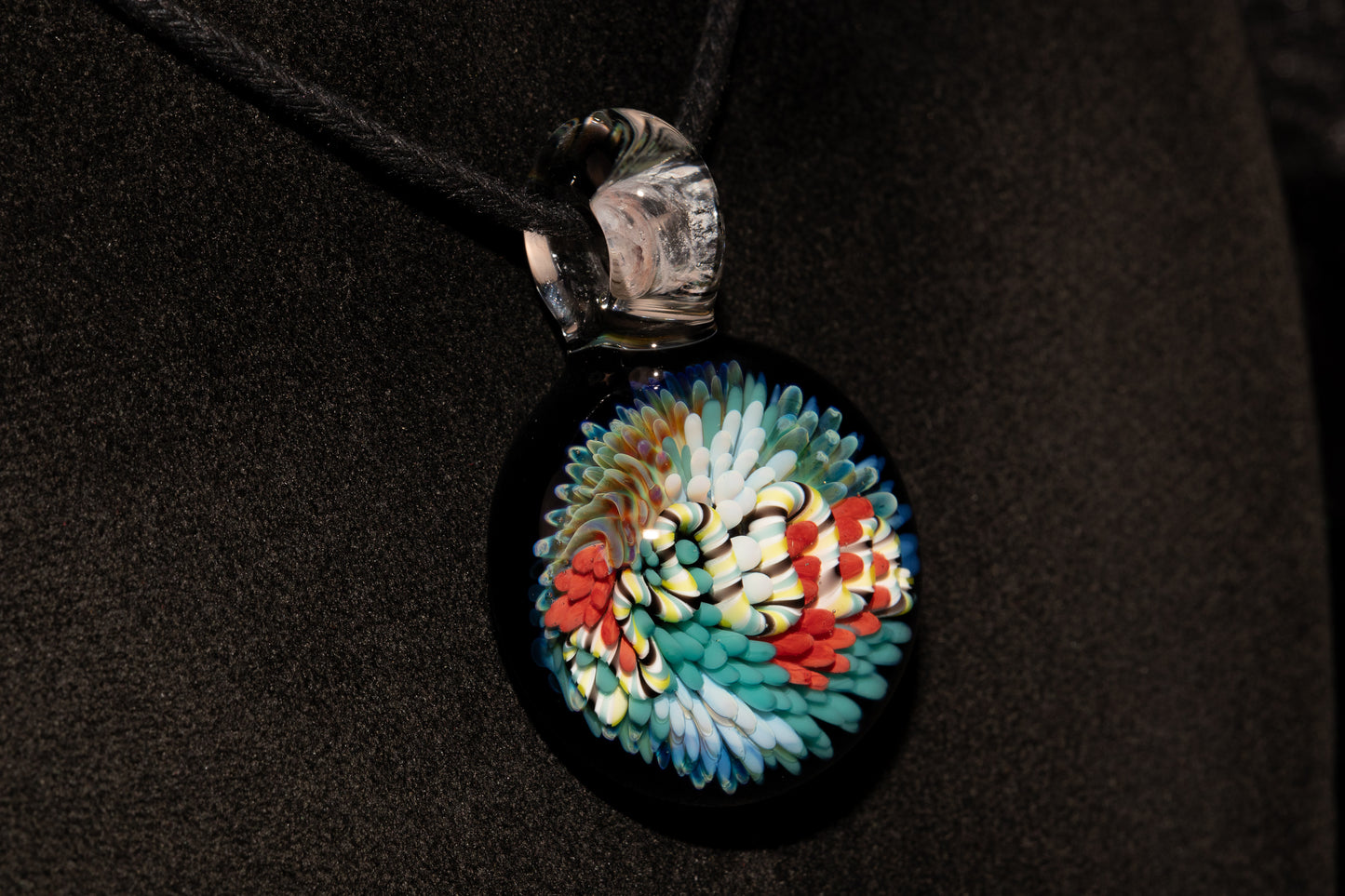 Coral Reef Glass Pendant Necklace | Handblown Borosilicate Ocean Jewelry | Beach & Sea Inspired Gift