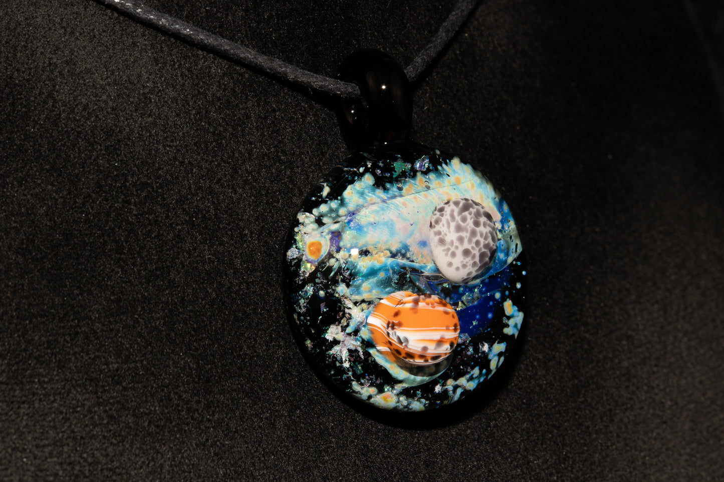 Cosmic Nebula Pendant | Handmade Space Glass Jewelry | Galaxy Necklace | Celestial Art Gift | Astronomy Inspired