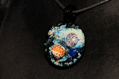 Cosmic Nebula Pendant | Handmade Space Glass Jewelry | Galaxy Necklace | Celestial Art Gift | Astronomy Inspired