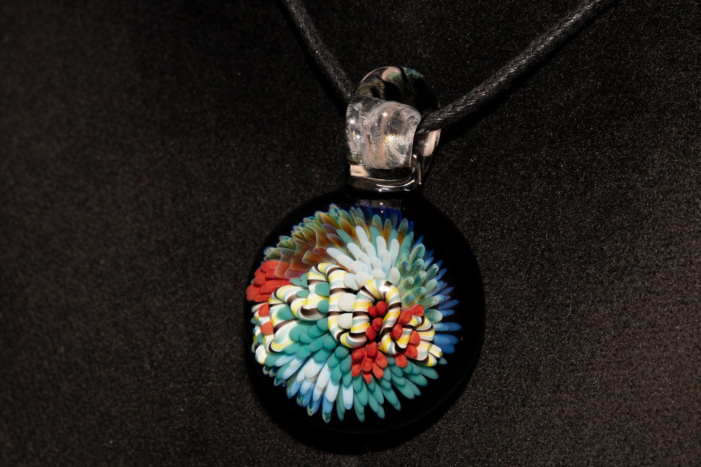 Coral Reef Glass Pendant Necklace | Handblown Borosilicate Ocean Jewelry | Beach & Sea Inspired Gift