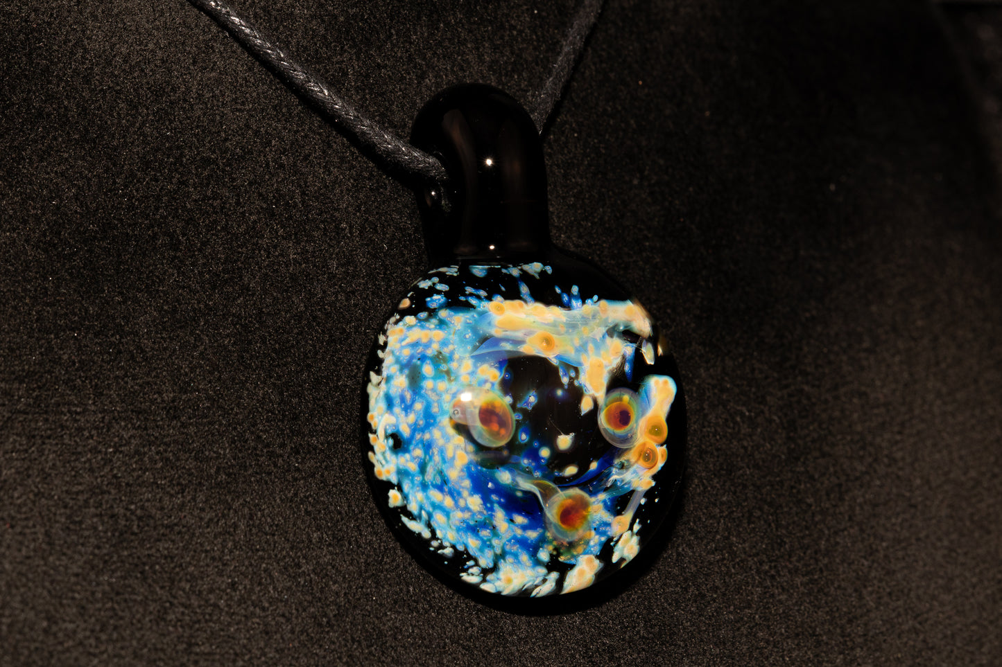 Celestial Galaxy Glass Pendant | Handmade Cosmic Jewelry | Space Lover Necklace | Comet Inspired Art | Artisan Gift