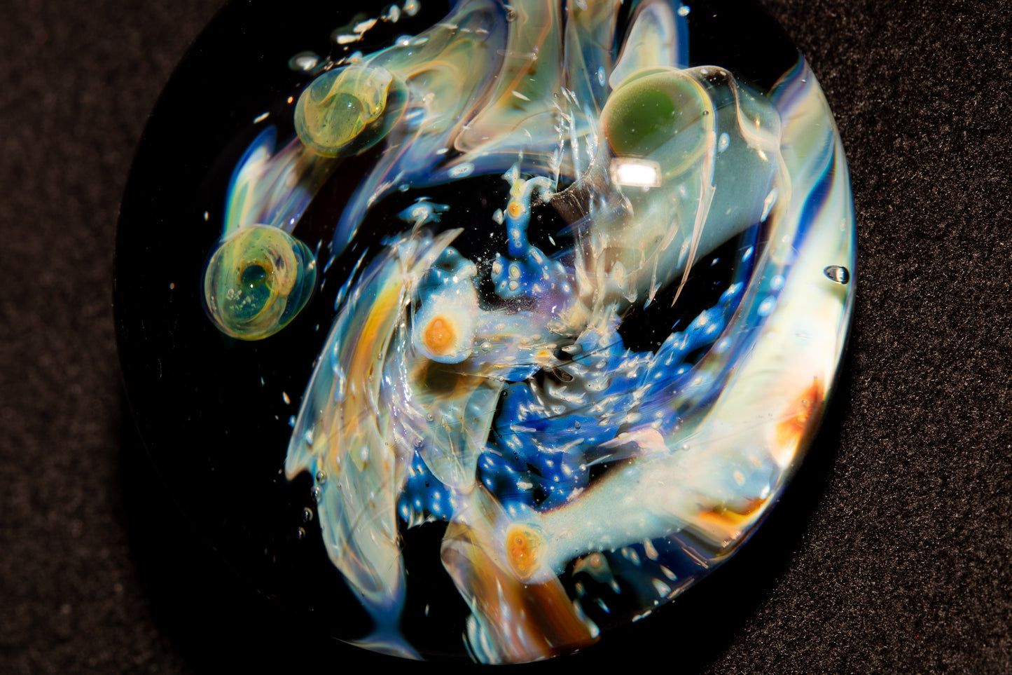 Celestial Galaxy Glass Pendant | Handmade Cosmic Jewelry | Space Lover Necklace | Comet Inspired Art | Artisan Gift
