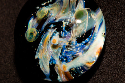 Celestial Galaxy Glass Pendant | Handmade Cosmic Jewelry | Space Lover Necklace | Comet Inspired Art | Artisan Gift