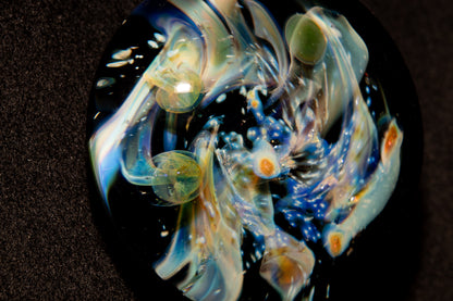 Celestial Galaxy Glass Pendant | Handmade Cosmic Jewelry | Space Lover Necklace | Comet Inspired Art | Artisan Gift