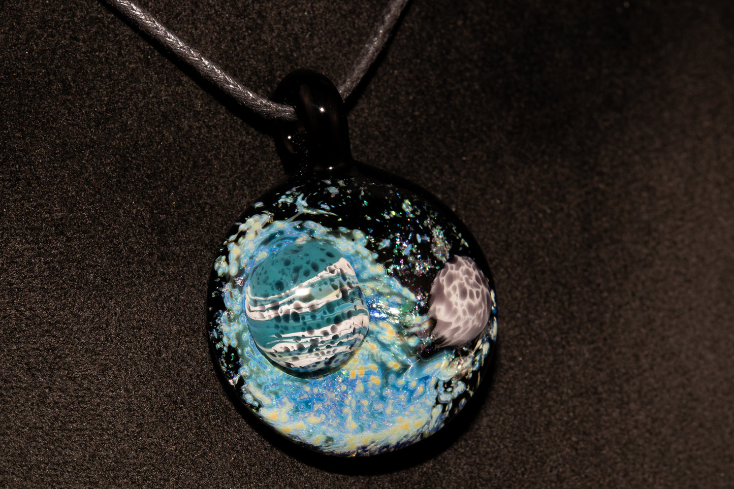 Galaxy Space Pendant | Cosmic Glass Jewelry | Handmade Celestial Necklace | NASA-Inspired Art Gift | Unique Glass Pendant