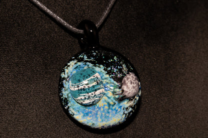 Galaxy Space Pendant | Cosmic Glass Jewelry | Handmade Celestial Necklace | NASA-Inspired Art Gift | Unique Glass Pendant