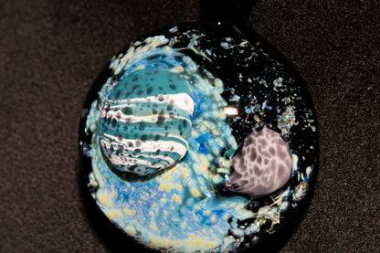 Galaxy Space Pendant | Cosmic Glass Jewelry | Handmade Celestial Necklace | NASA-Inspired Art Gift | Unique Glass Pendant