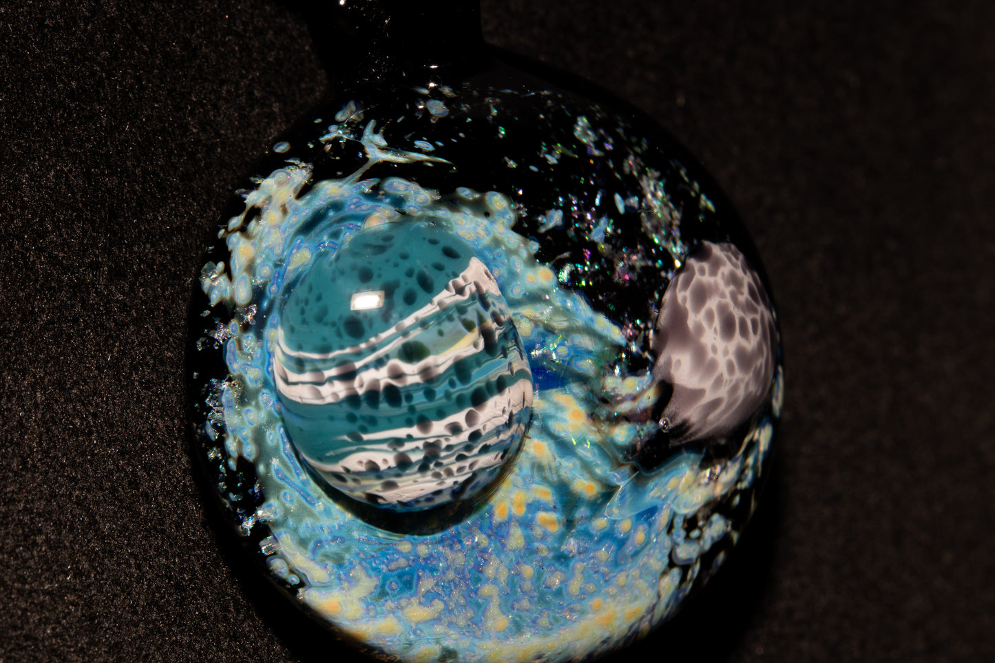 Galaxy Space Pendant | Cosmic Glass Jewelry | Handmade Celestial Necklace | NASA-Inspired Art Gift | Unique Glass Pendant