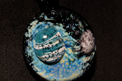 Galaxy Space Pendant | Cosmic Glass Jewelry | Handmade Celestial Necklace | NASA-Inspired Art Gift | Unique Glass Pendant