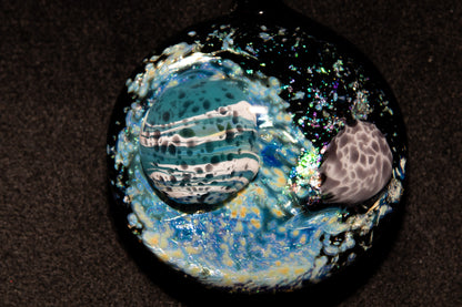 Galaxy Space Pendant | Cosmic Glass Jewelry | Handmade Celestial Necklace | NASA-Inspired Art Gift | Unique Glass Pendant