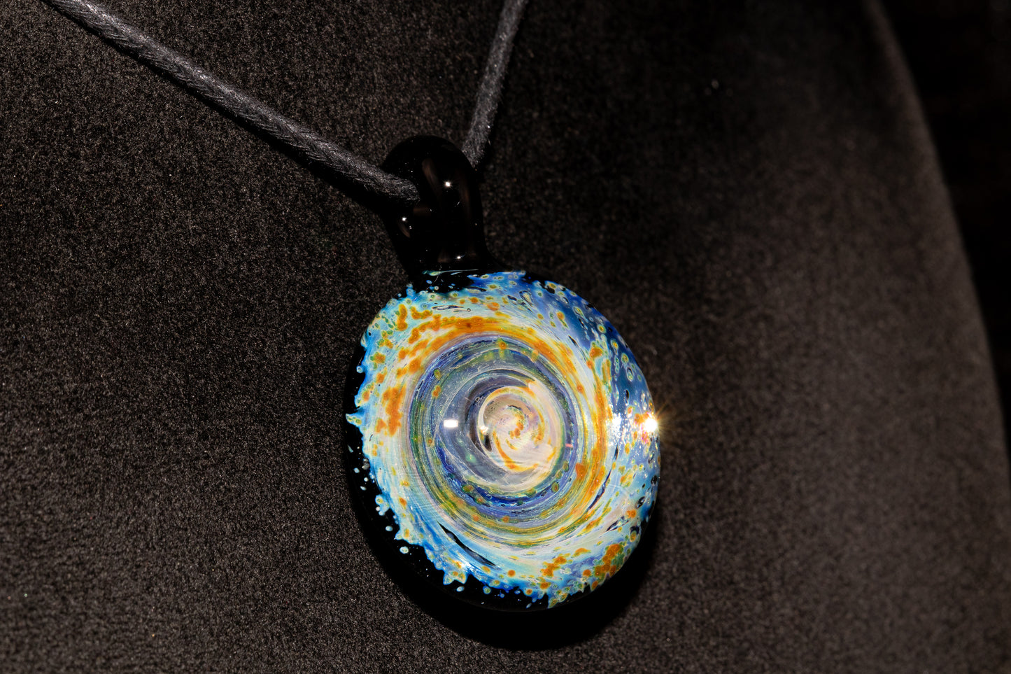 Cosmic Comet Glass Pendant | Space Jewelry | Handmade Galaxy Necklace | Celestial Art Glass | Astronomer Gift
