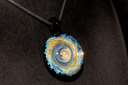 Cosmic Comet Glass Pendant | Space Jewelry | Handmade Galaxy Necklace | Celestial Art Glass | Astronomer Gift