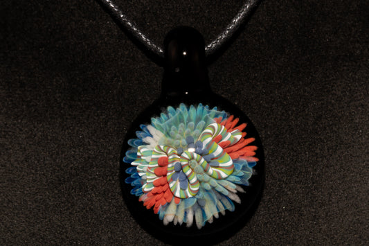 Coral Reef Glass Pendant Necklace | Handblown Borosilicate Ocean Jewelry | Beach & Sea Inspired Gift