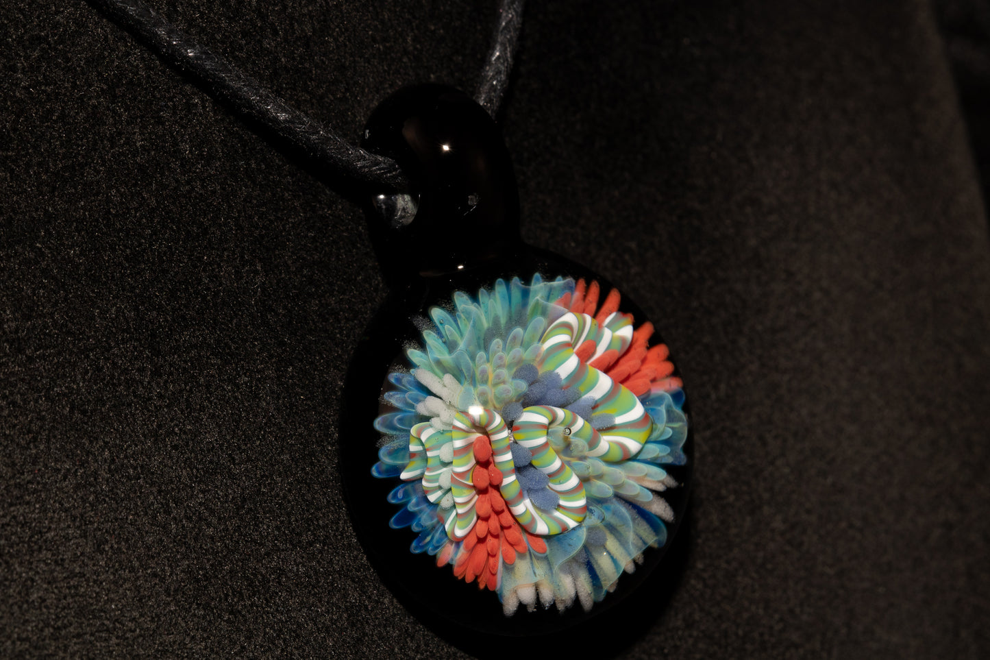 Coral Reef Glass Pendant Necklace | Handblown Borosilicate Ocean Jewelry | Beach & Sea Inspired Gift